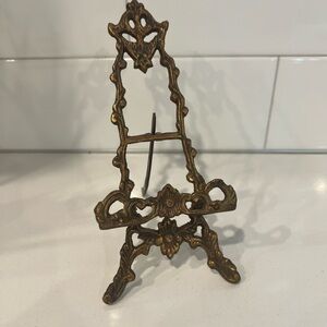 Ornate brass easel